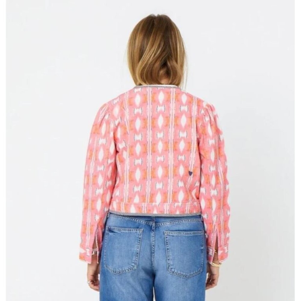 Kerri Rosenthal Morgan Ikat Beau-Lero in Multi Jacket Top Ikat Cotton L 280937 - Picture 2 of 8